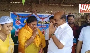 திருப்பூர் மாவட்ட திருநங்கைகள் சார்பில் கோடை தாகம் தீர்க்க நீர்மோர் பந்தல் எம்.எல்.ஏ செல்வராஜ்  திறந்து வைத்தார்