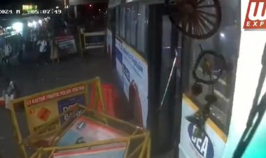 கோவை காந்திபுரம் பேருந்து நிறுத்தத்தில் பயணிகள் மீது தறிகட்டு ஓடிய தனியார் பேருந்து